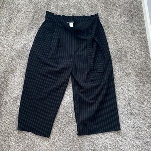 Pin Striped Gaucho Cropped Pants